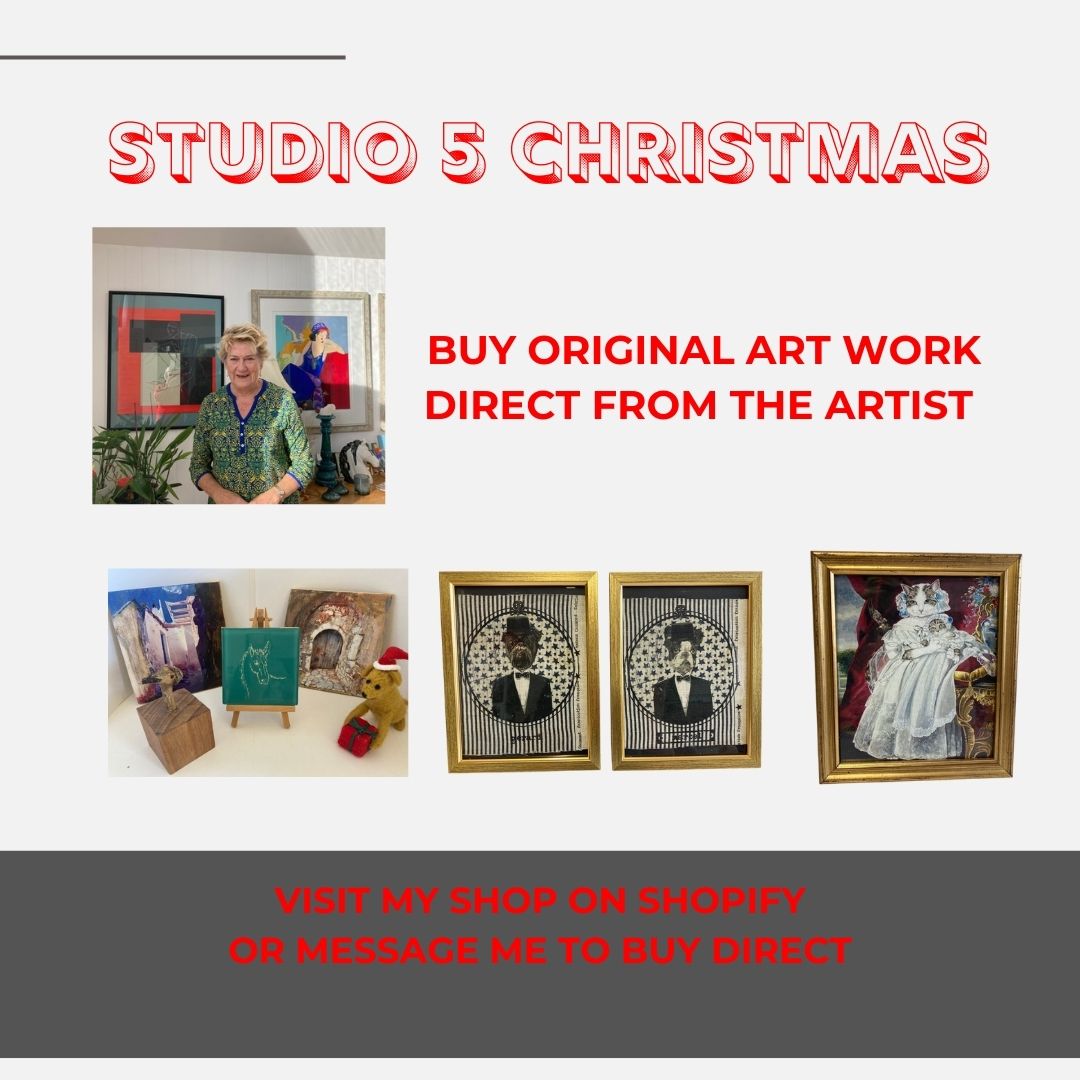 Pair of French fabric dog pictures